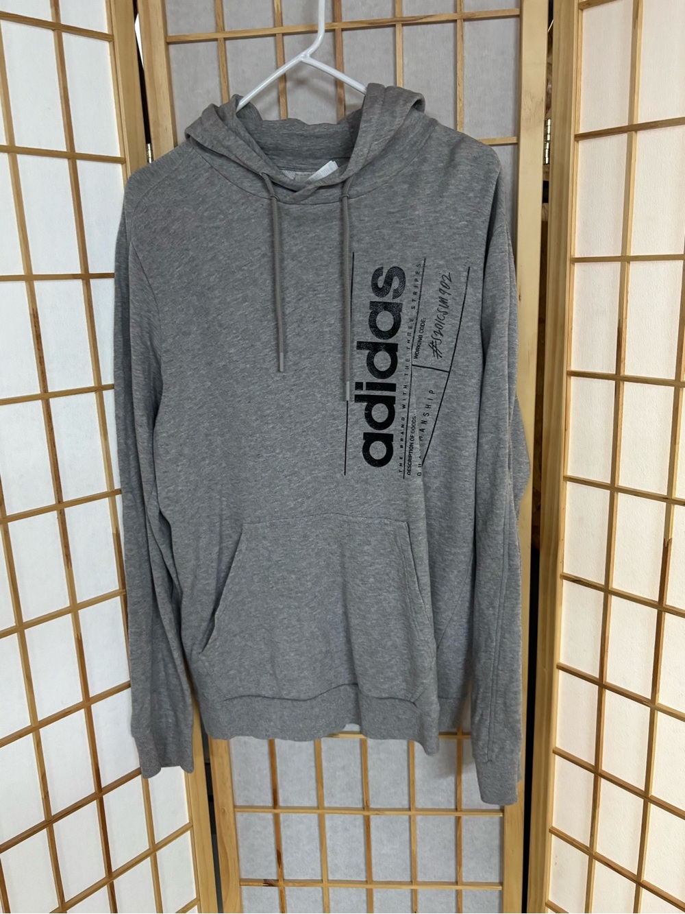 Unisex Gray Adidas hoodie